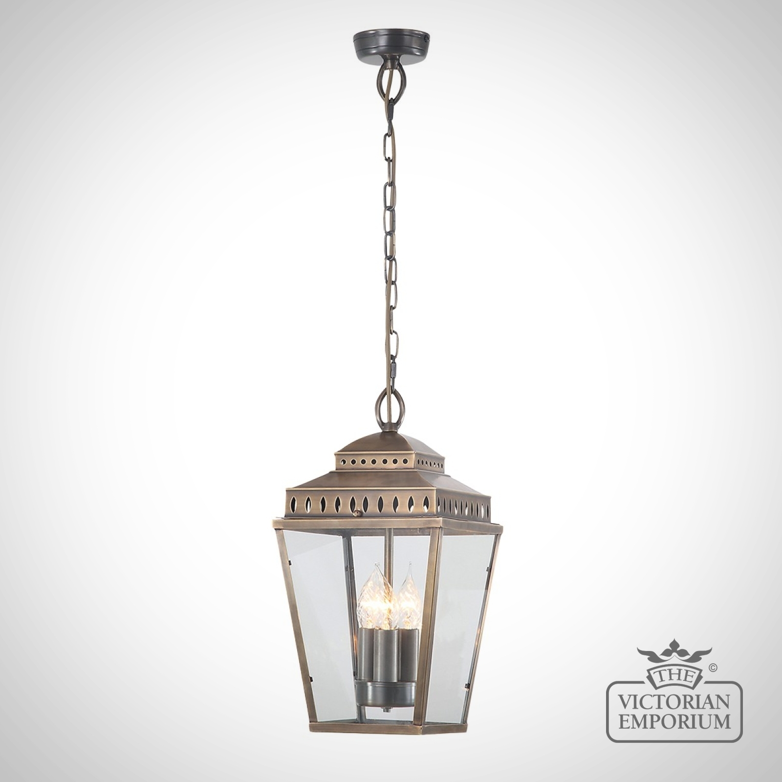 Mansion House Ceiling Lantern - Aged Brass