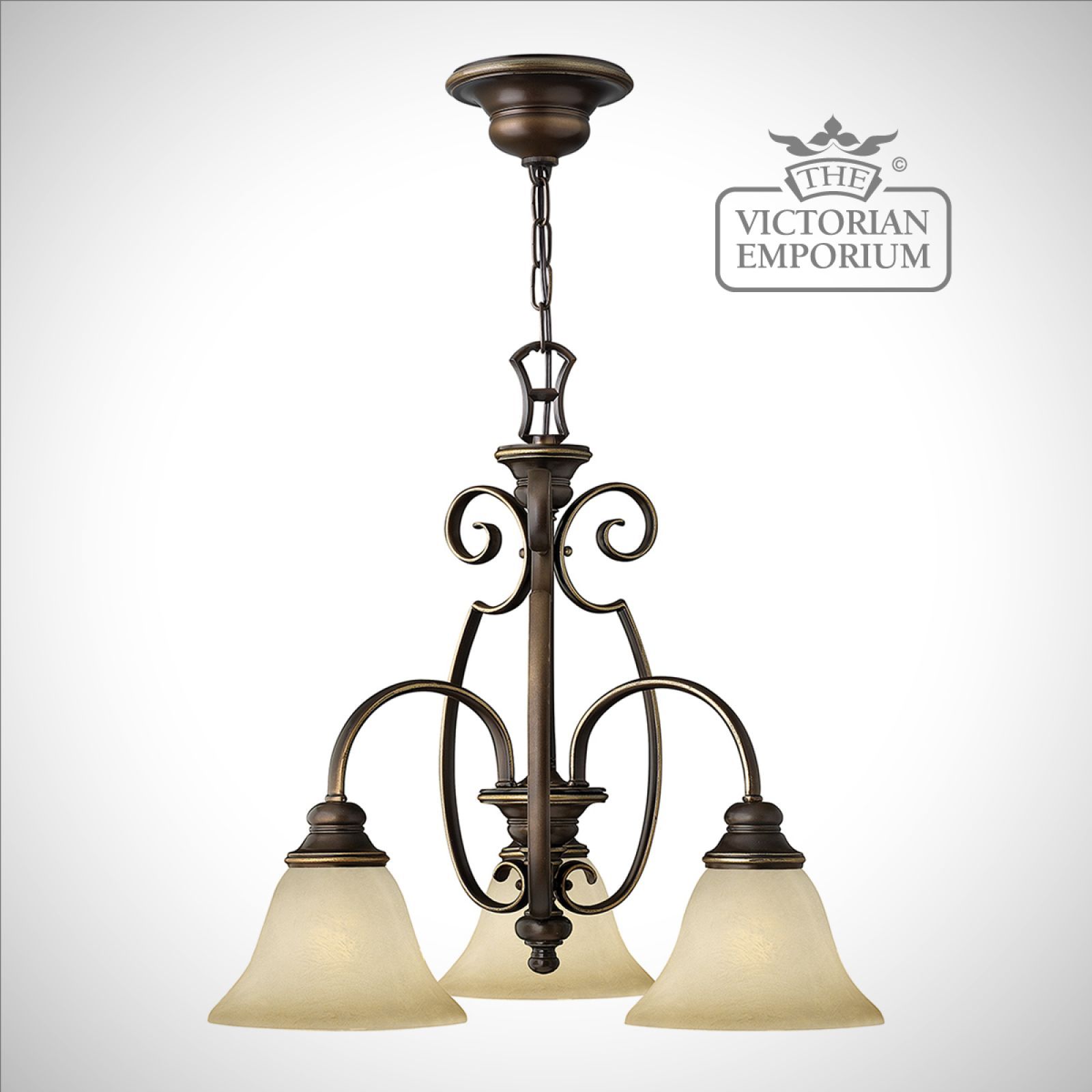 Olde bronze 3 light pendant Ceiling Chandeliers