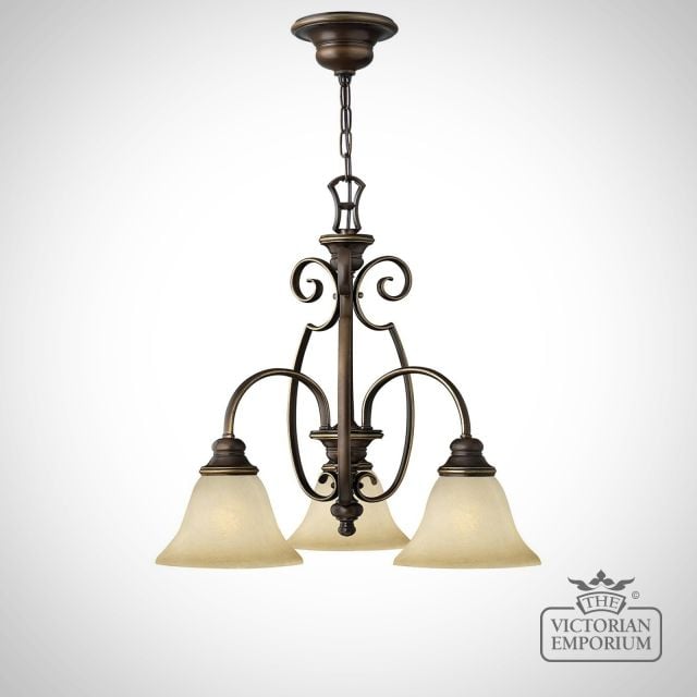 Olde Bronze 3 Light Pendant Chandelier