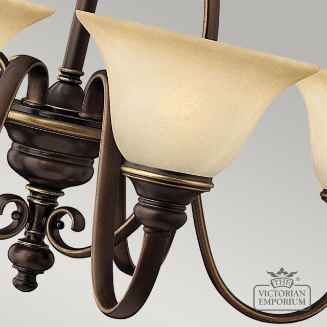 Olde Bronze 6 Uplight Pendant Ceiling Light Hk Cello6 Detail3