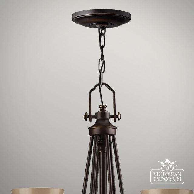 Hk Mayflower9  Olde Bronze 9 Light Chandelier Detail1