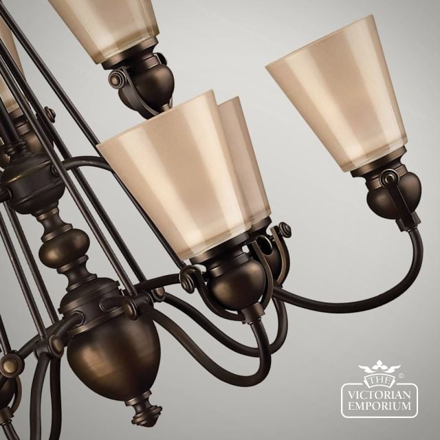 Hk Mayflower9  Olde Bronze 9 Light Chandelier Detail3