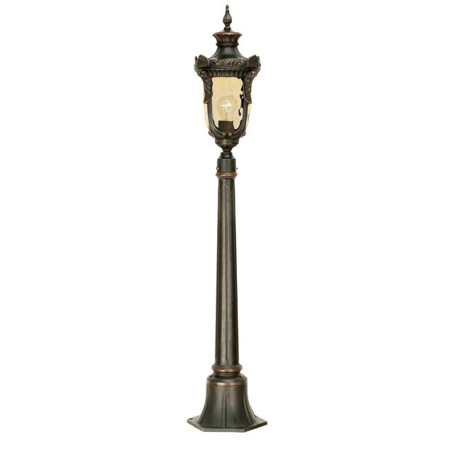 Philadelphia medium pillar with lantern in Old Bronze
