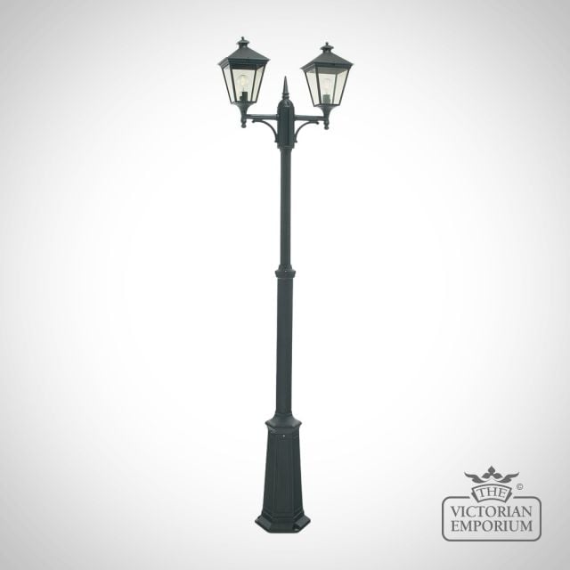 Turin Double Lamp Post - Black
