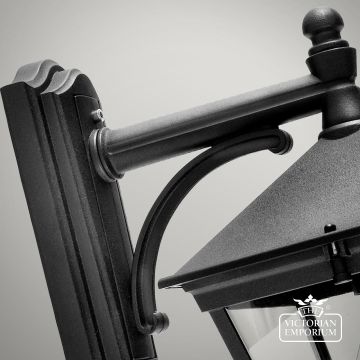 T2 Black  Turin 1 Light Down Wall Lantern Black Detail1