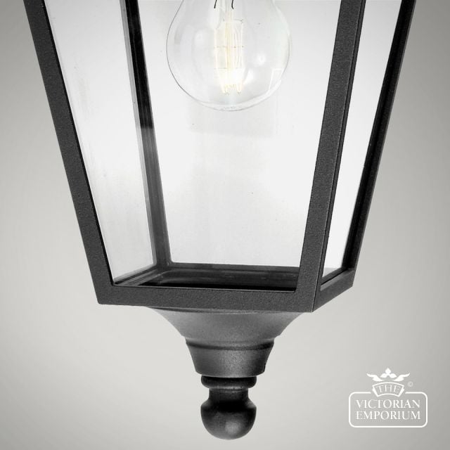 T2 Black  Turin 1 Light Down Wall Lantern Black Detail2