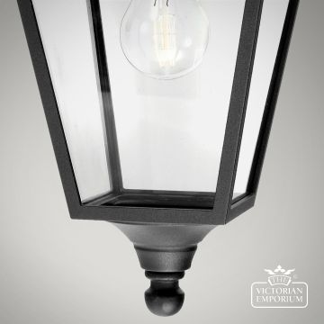 T2 Black  Turin 1 Light Down Wall Lantern Black Detail2
