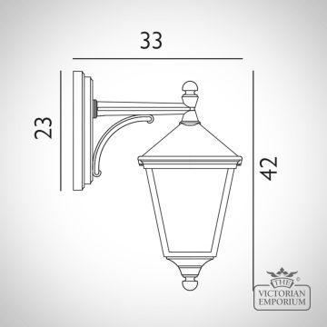 T2 Black  Turin 1 Light Down Wall Lantern Black Size 1