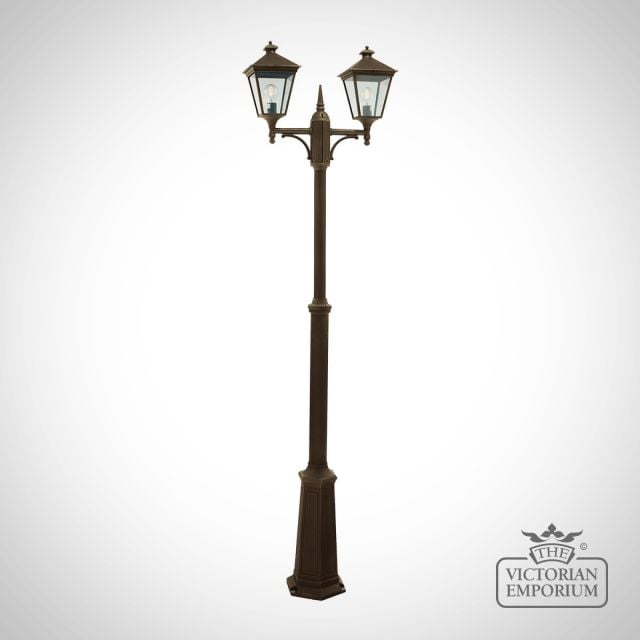Turin Double Lamp Post - Gold