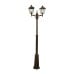 Metal post bollard-twin-light lamp light outdoor external garden street t6blkgld