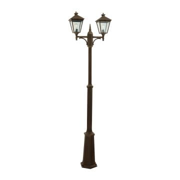 Turin Double Lamp Post - Black