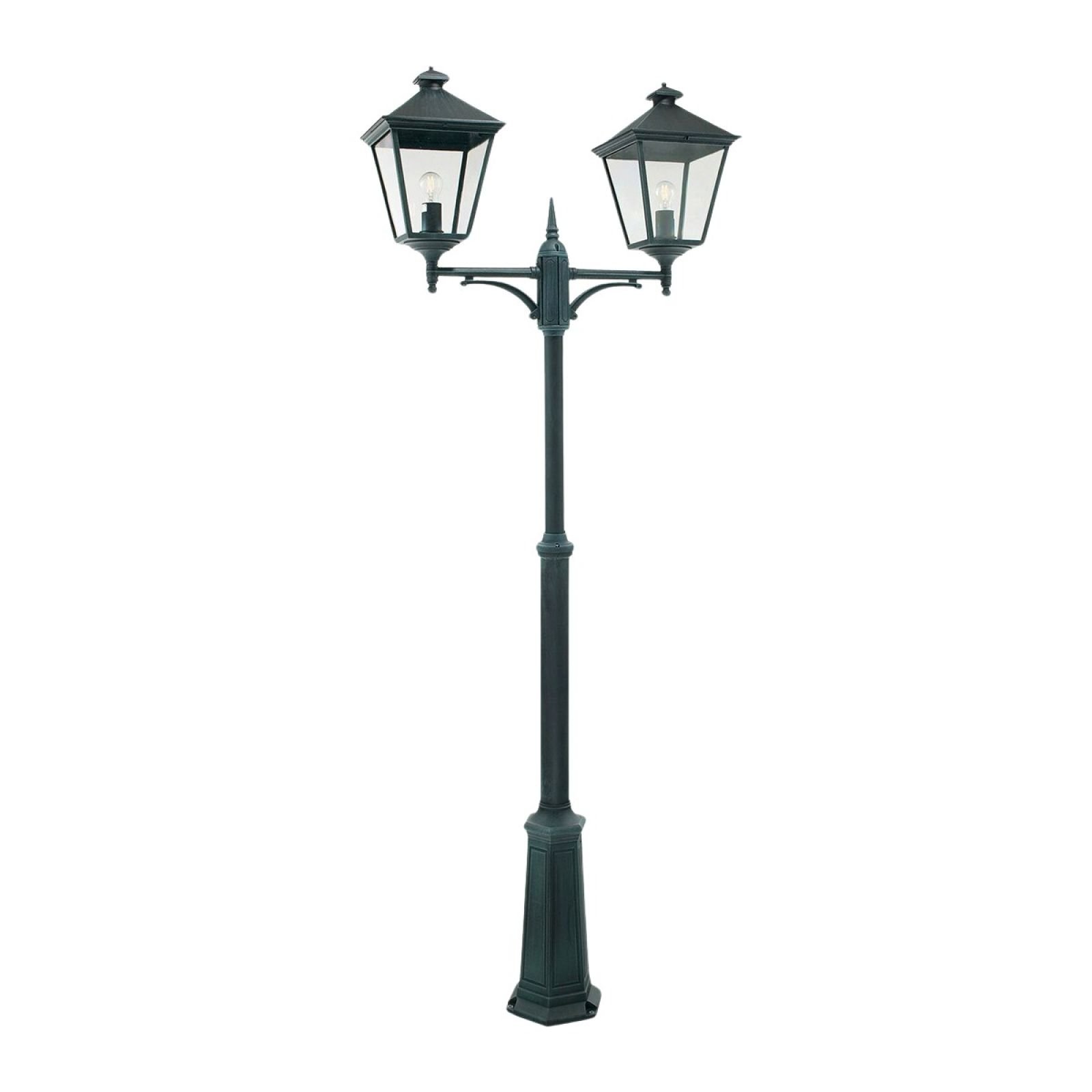 Turin Double Lamp Post - Verte