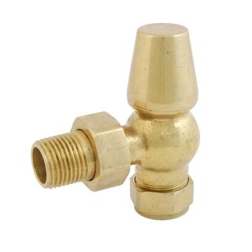 Cast Iron Radiator Valve Brass Thermostatic Tarnished Unlacquered Aged Weathered Old Floor Mounted Far Ag Ub Alt04