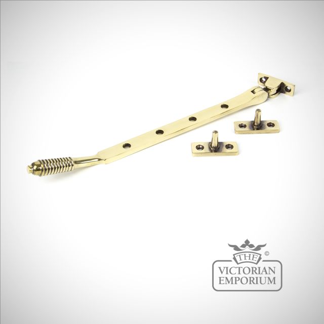 Aged Brass 10 Reeded Window Stay 83901