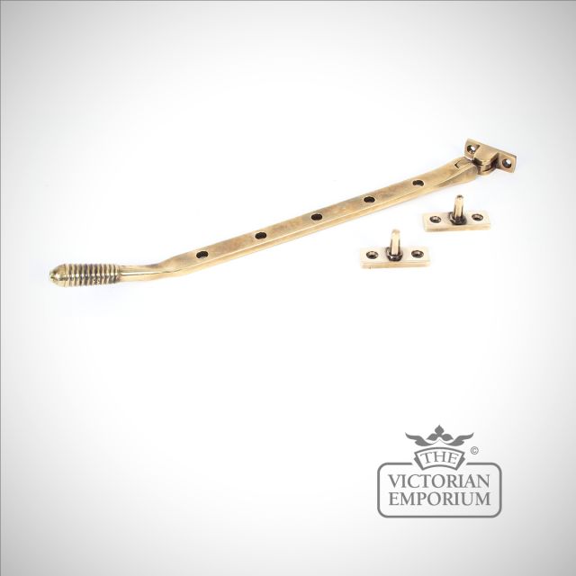 Aged Brass 12 Reeded Window Stay 83909