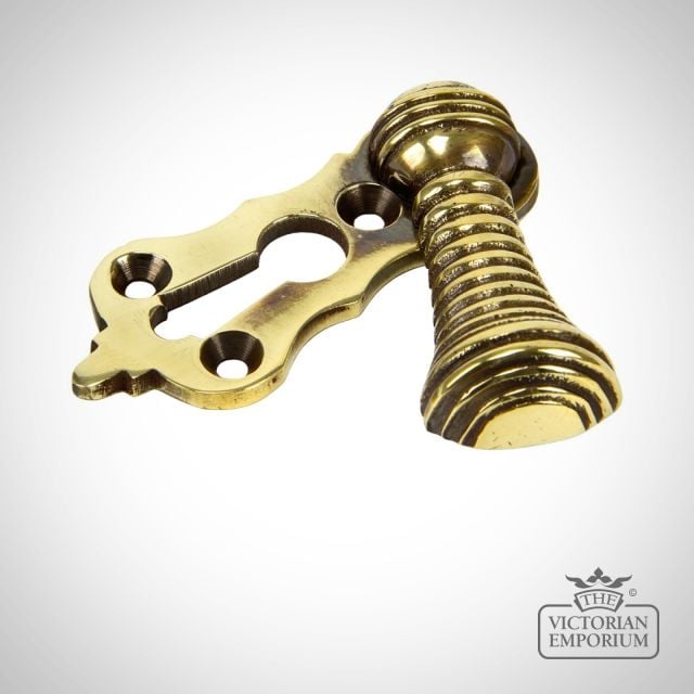 Aged Brass Beehive Escutcheon 83817 Open