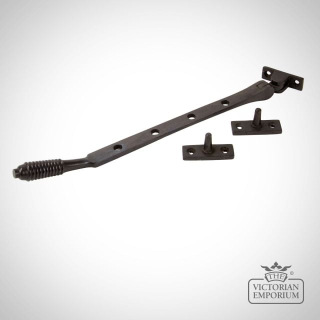 Aged Bronze 10 Reeded Window Stay 83969 V2 