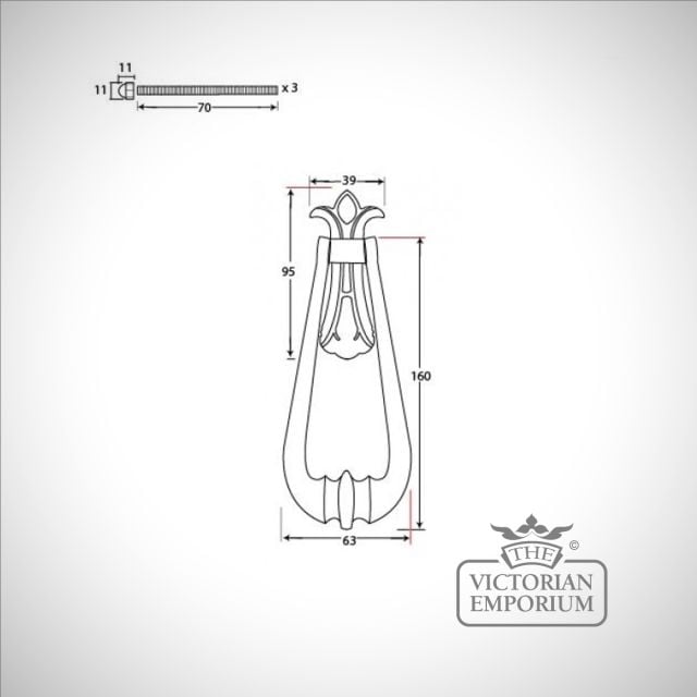 Black Loop Door Knocker 73379m Dwg
