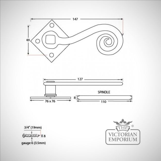 Bronze Monkeytail On Diamond Rosette 33935 Dwg