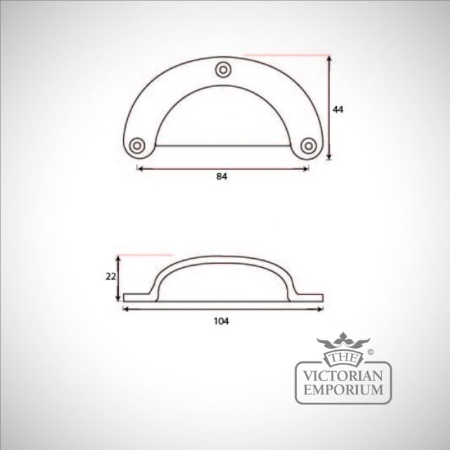 Plain Drawer Pull Beeswax 83681 Dwg