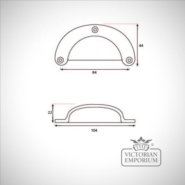 Plain Drawer Pull Black 83680 Dwg