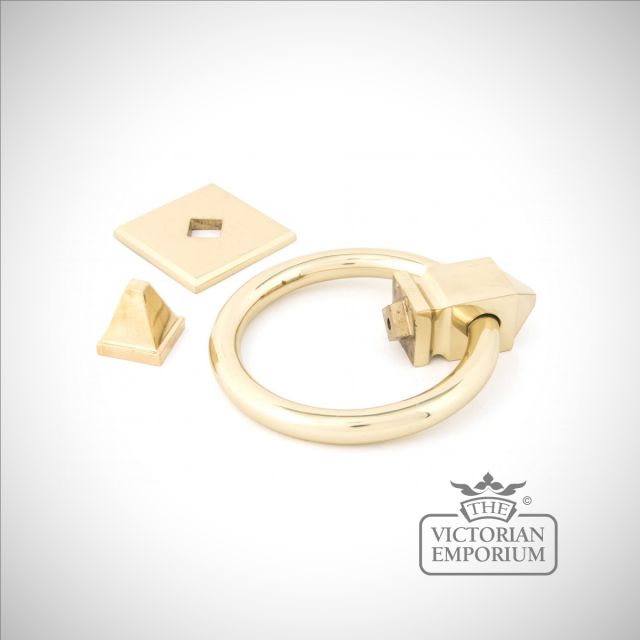 Polished Brass Ring Door Knocker V2 83836 