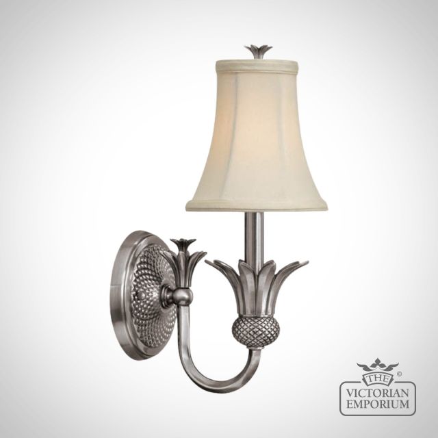 Plantation style wall sconce