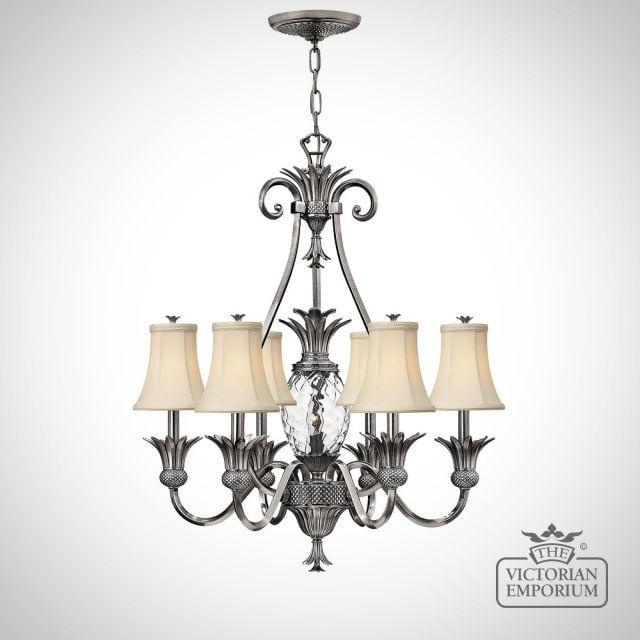 Plantation 7 Light Chandelier Polished Antique Nickel  Hk Plant7 Pl