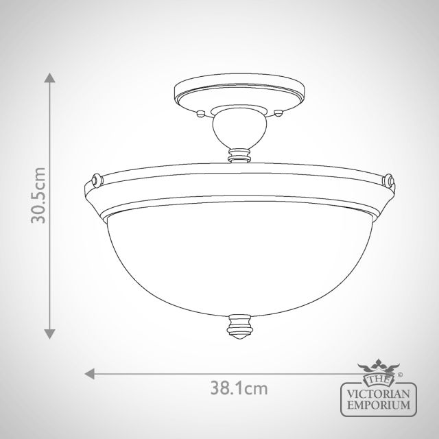Hk Mayflower Sf  Olde Bronze Ceiling Light  Size 1