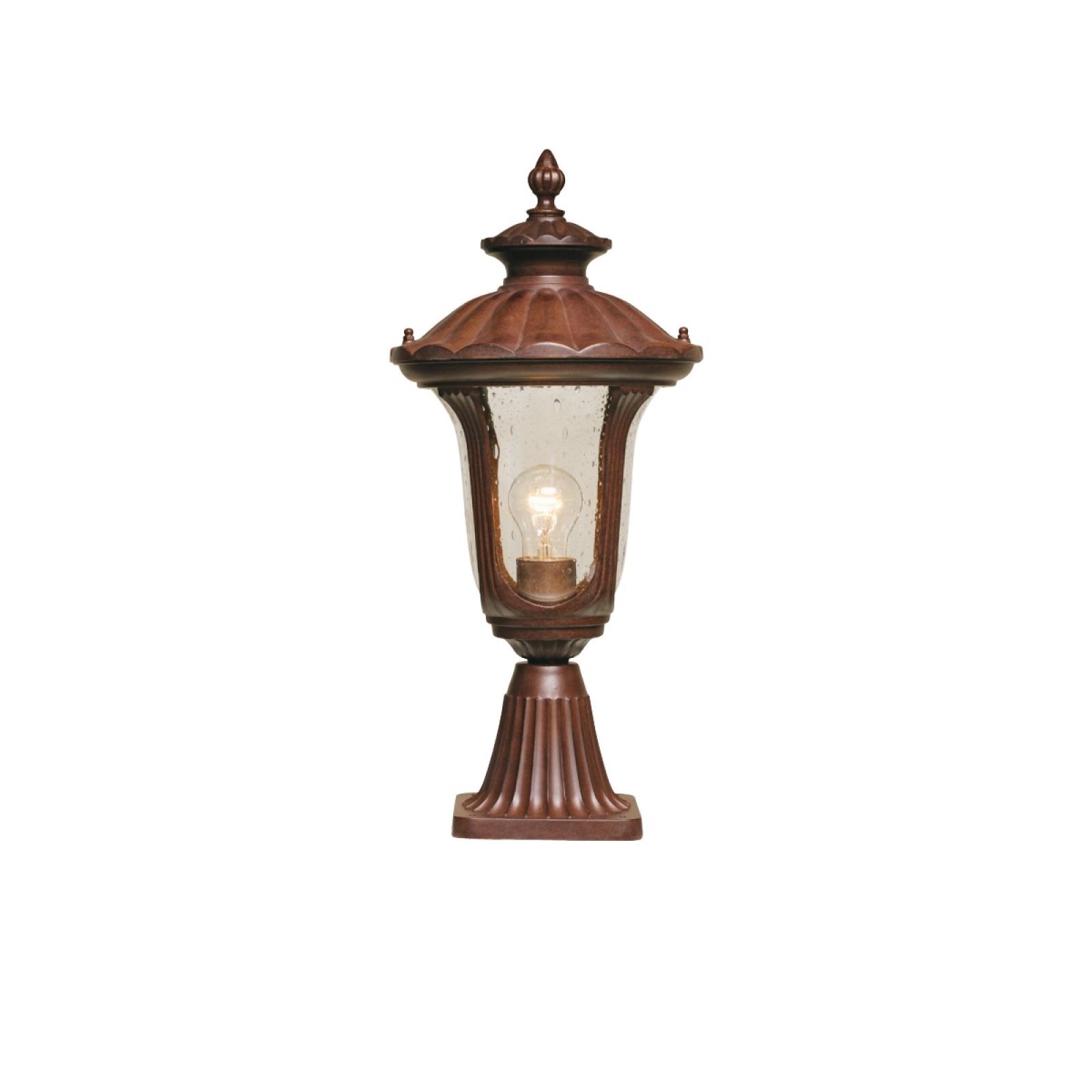 Bronze pedestal lantern - small