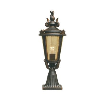 Dark bronze pedestal lantern - medium