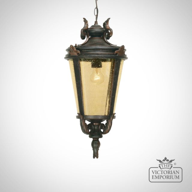 Dark Bronze Chain Lantern - Large