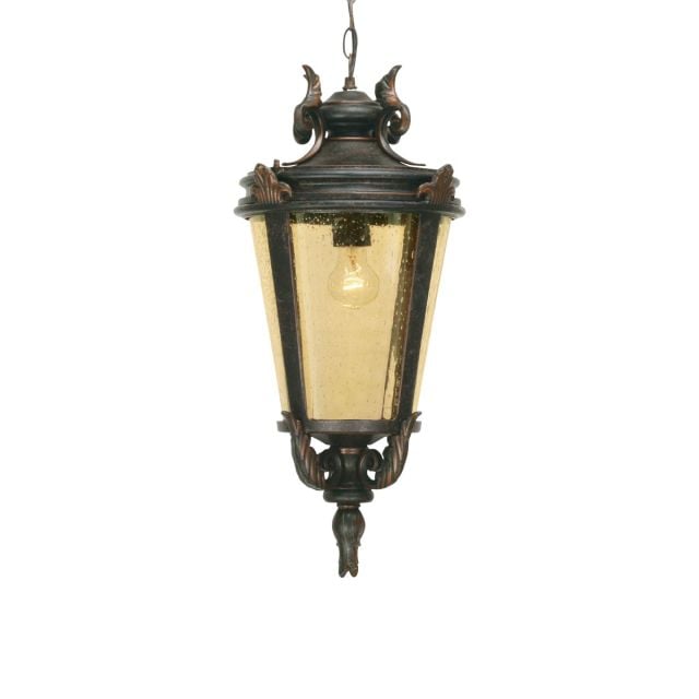 Dark bronze chain lantern - large