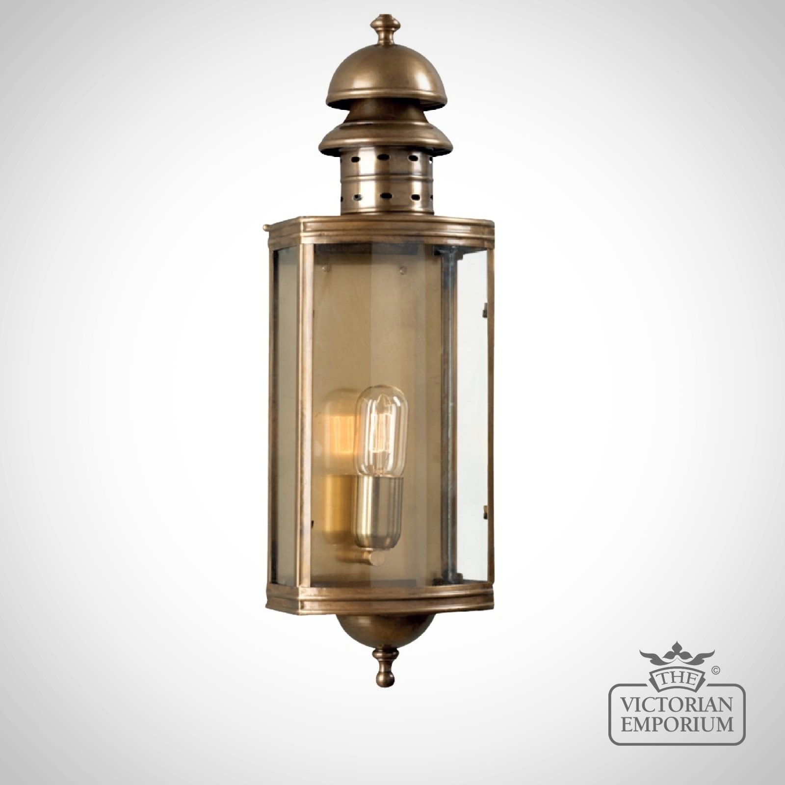 Downing Street Brass Wall Lantern - Antique Brass