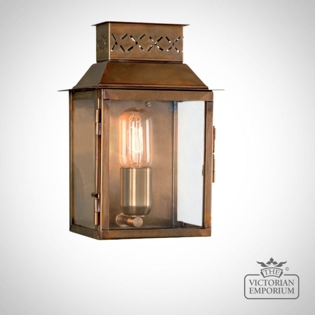 Lambeth Palace 1 Light Wall Lantern - Antique Brass