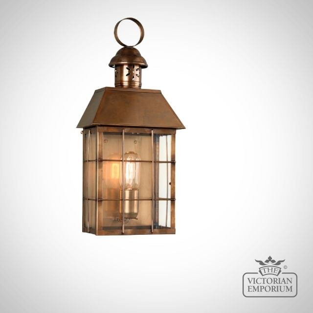 Hyde Park Brass Wall Lantern - Antique Brass