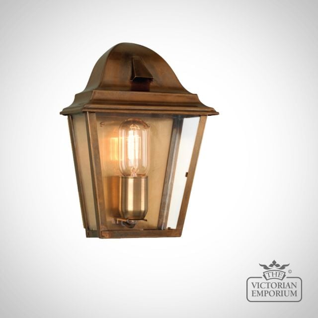 St James Brass Wall Lantern - Antique Brass