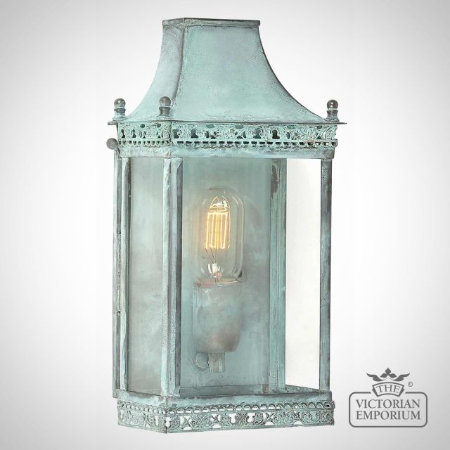 Regents Park 1 Light Wall Lantern - Verdigris