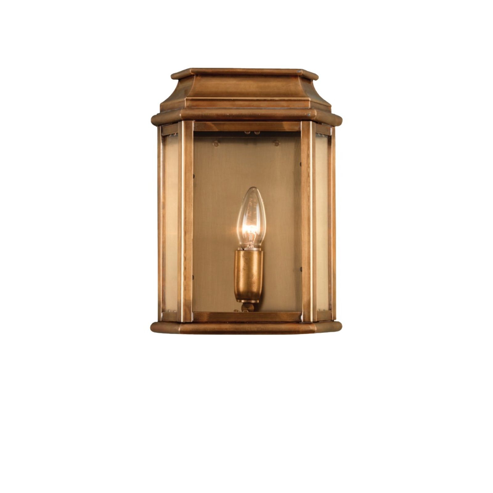 Martins brass wall lantern - antique brass