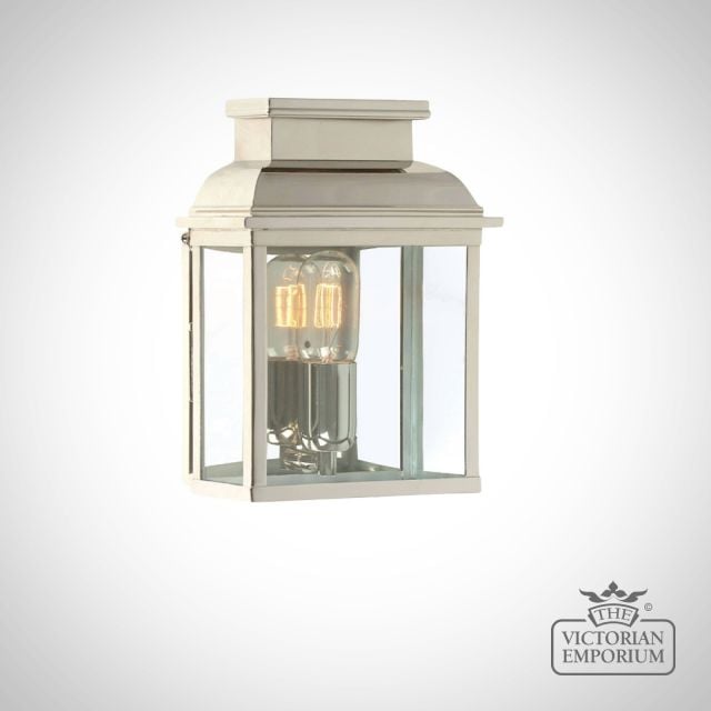 Bailey Brass Wall Lantern - Polished Nickel