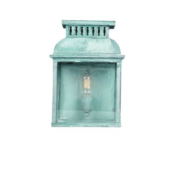 Westminster brass wall lantern - polished nickel