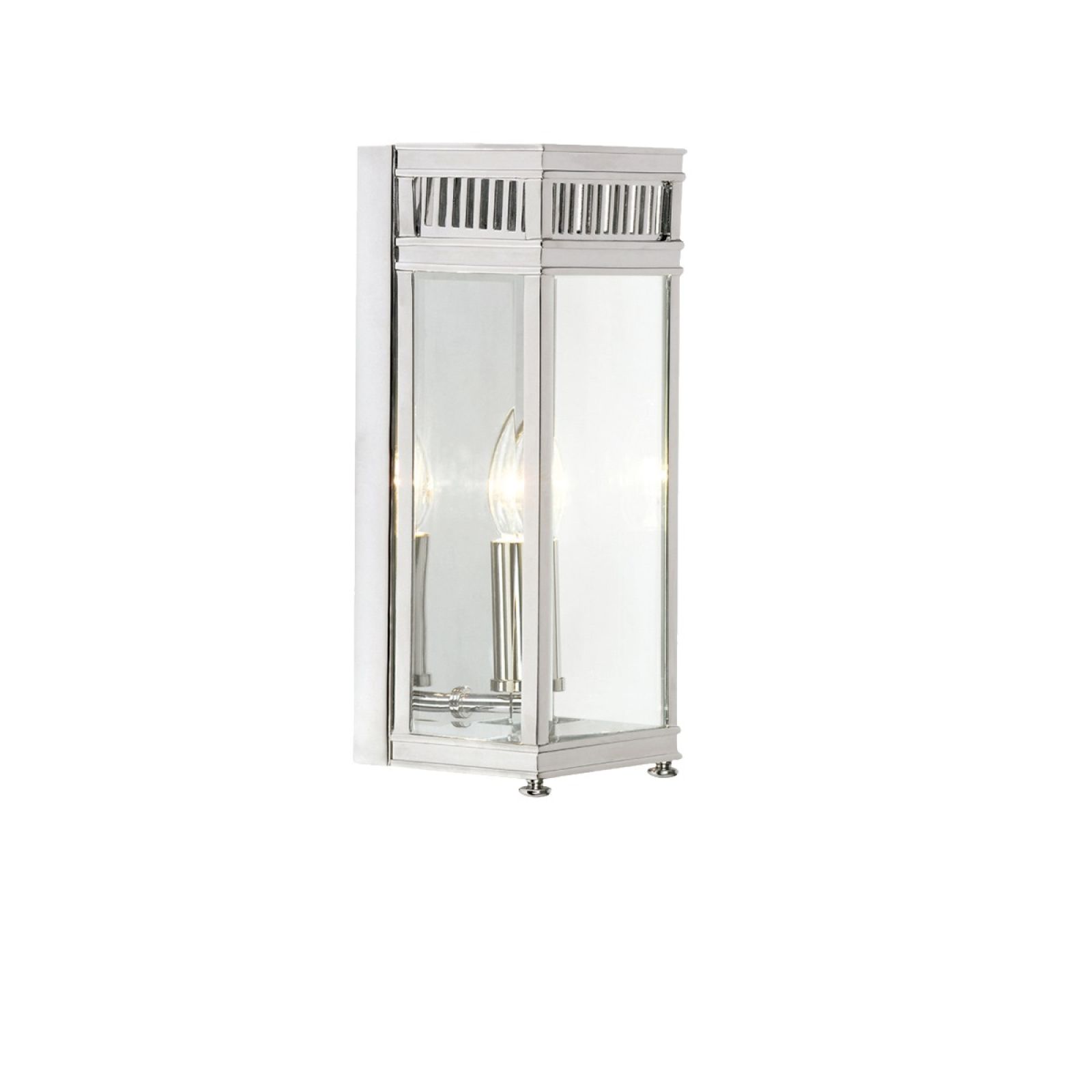 Holborn wall lantern in polished chrome - small