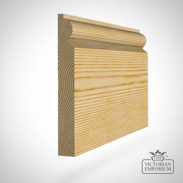 Torus Skirting Board 168 x 21mm - in Redwood (pine), Oak, Ash, Sapele