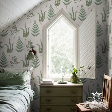 Fern Wallpaper Insitu Bedroom Item 7657