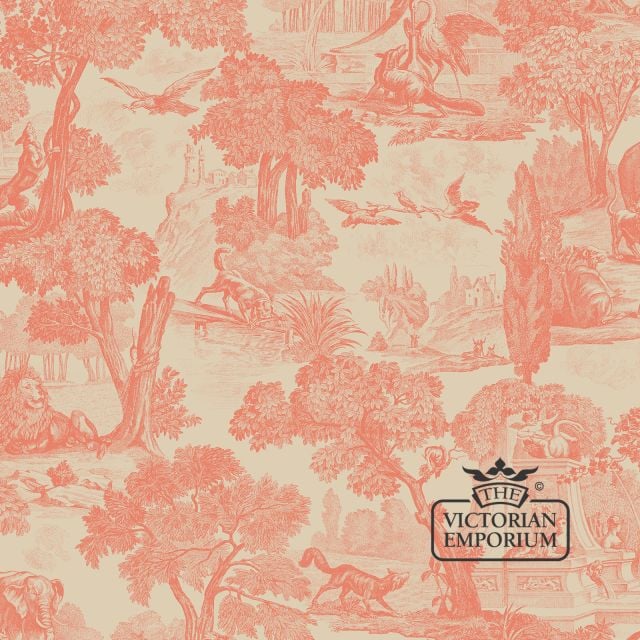 Wallpaper Animals Birds Trees Follies Traditional Victorian Edwardian Classic Decorative  Folie Versailles 99 15060