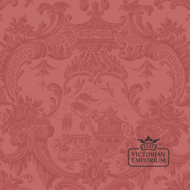 Wallpaper Pagodas And Scrolls Traditional Victorian Edwardian Classic Decorative  Anthology Chippendale China 100 3015