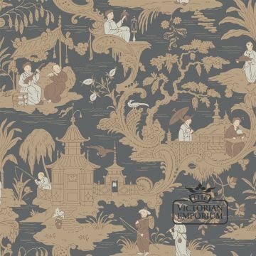 Wallpaper Oriental Chintz Traditional Victorian Edwardian Classic Decorative  Anthology Chinese Toile 100 8040