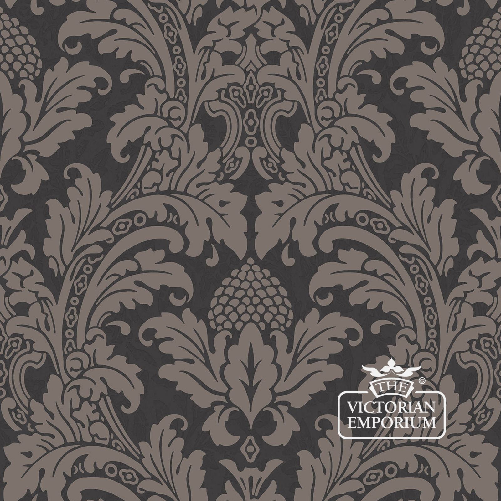 Blake Wallpaper - Black / Graphite - By Cole and Son - 94/6032