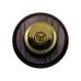 Period-light switch-brass-plain-black-mahogany-circular-base