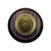 Period-light switch-fluteted-brass-white-mahogany-circular-base